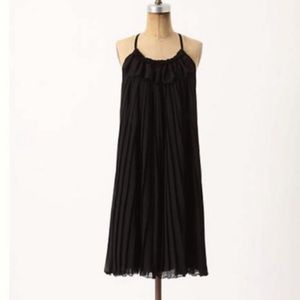 Anthropologie McGinn Pleated Black Nude Dress 4